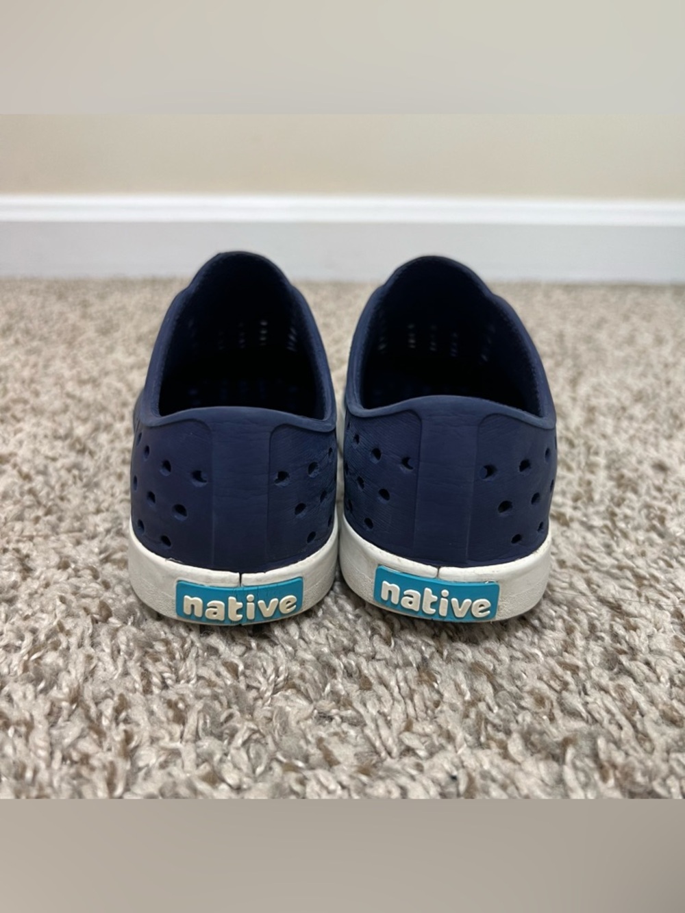 Native Kids Jefferson Slip-On Shoes in Navy and White Size C11 - Picture 4 of 8